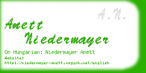 anett niedermayer business card